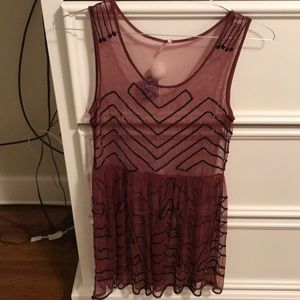 Free People beaded dresss NWT! size xs